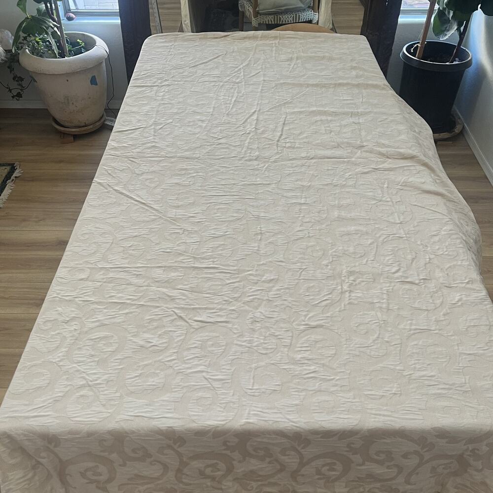 Wamsutta Embossed Tan Duvet Cover Cotton 94 x 105"